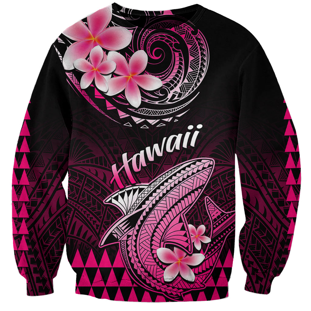 Hawaii Sweatshirt Polynesian Shark with Kakau Pink Version LT01 Unisex Pink - Polynesian Pride