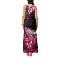 Hawaii Tank Maxi Dress Polynesian Shark with Kakau Pink Version LT01 - Polynesian Pride