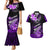 Hawaii Couples Matching Mermaid Dress and Hawaiian Shirt Polynesian Shark with Kakau Purple Version LT01 Purple - Polynesian Pride