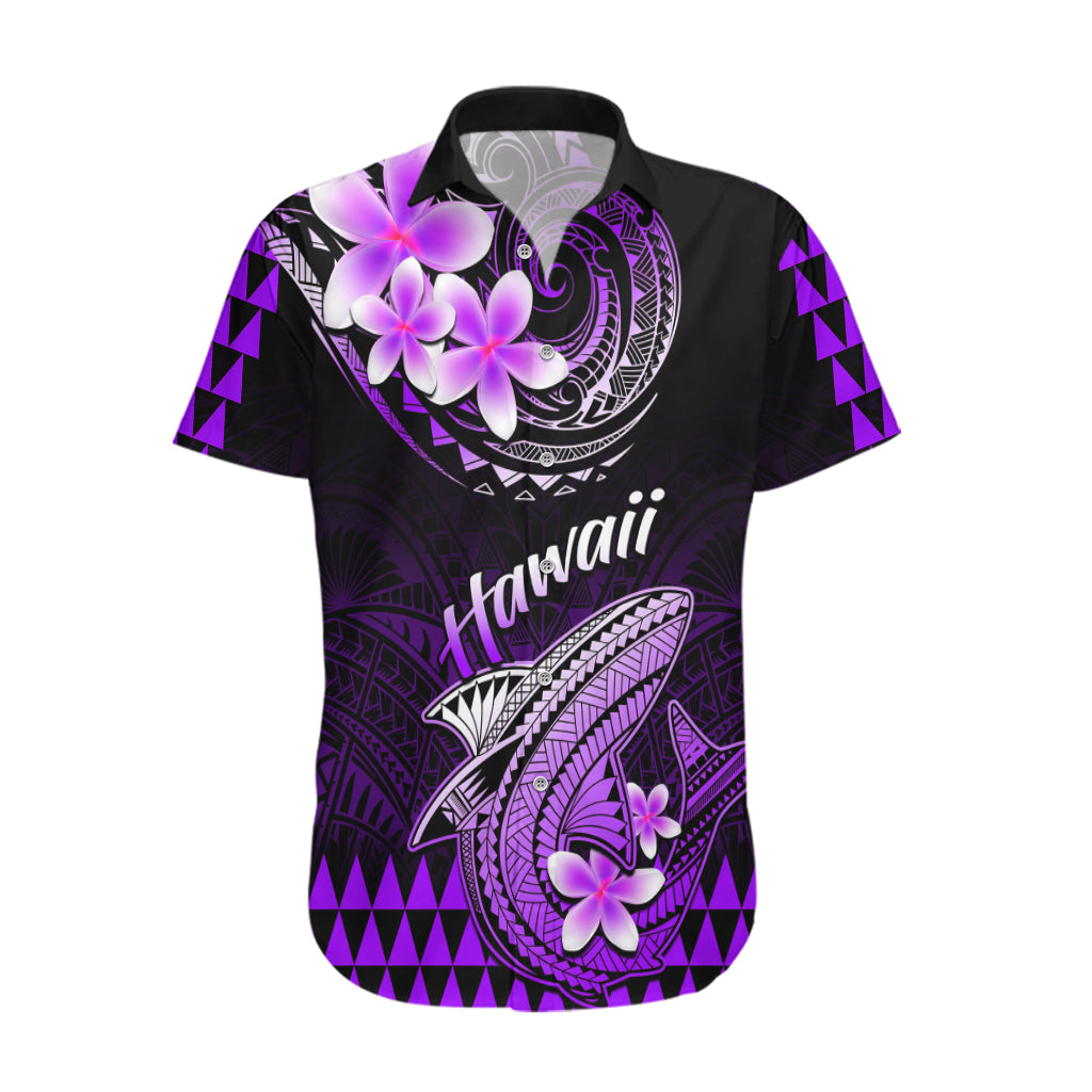 Hawaii Hawaiian Shirt Polynesian Shark with Kakau Purple Version LT01 Purple - Polynesian Pride