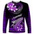 Hawaii Long Sleeve Shirt Polynesian Shark with Kakau Purple Version LT01 Unisex Purple - Polynesian Pride