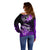 Hawaii Off Shoulder Sweater Polynesian Shark with Kakau Purple Version LT01 - Polynesian Pride