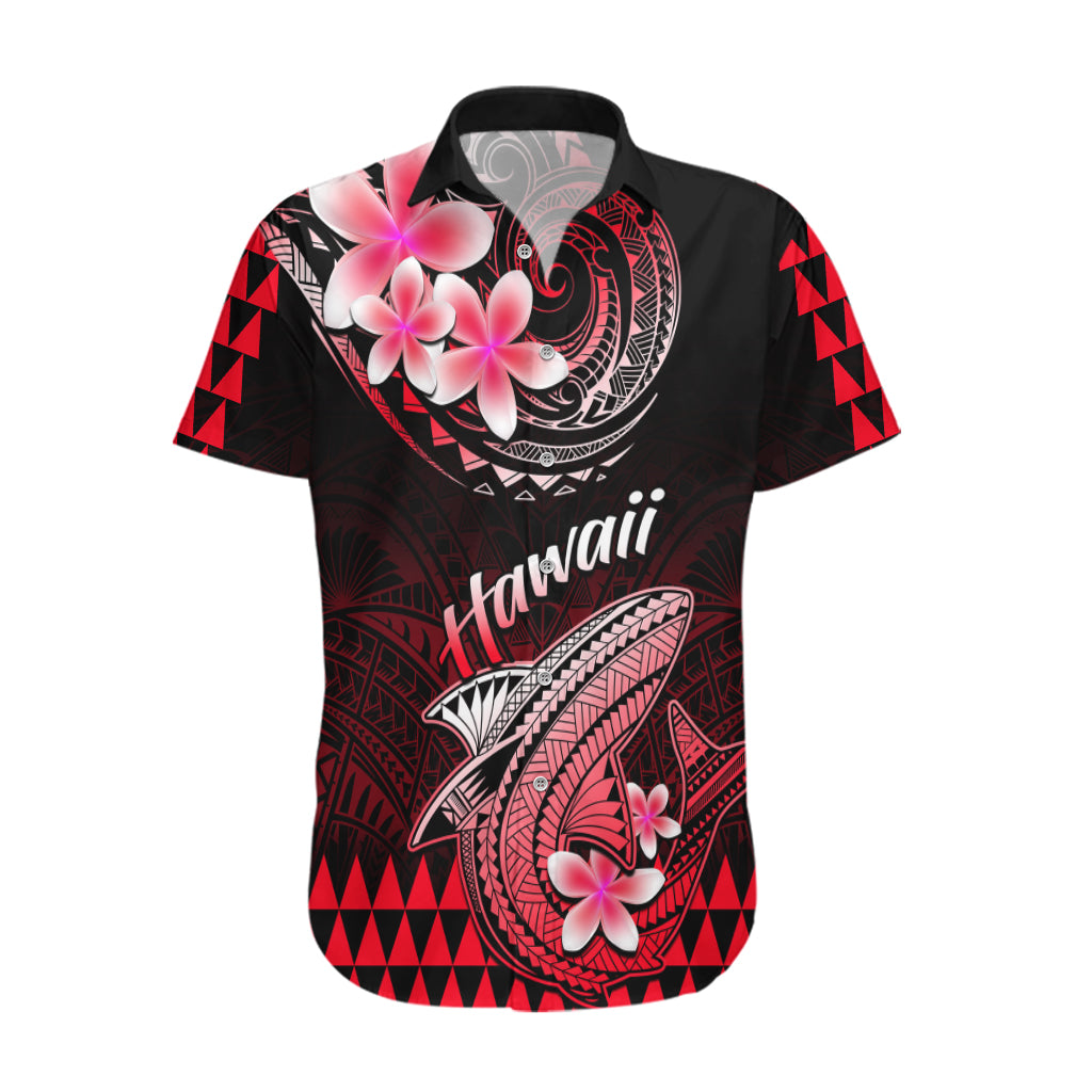 Hawaii Hawaiian Shirt Polynesian Shark with Kakau Red Version LT01 Red - Polynesian Pride