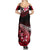 Hawaii Summer Maxi Dress Polynesian Shark with Kakau Red Version LT01 - Polynesian Pride