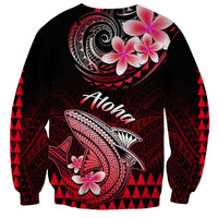 Hawaii Sweatshirt Polynesian Shark with Kakau Red Version LT01 - Polynesian Pride