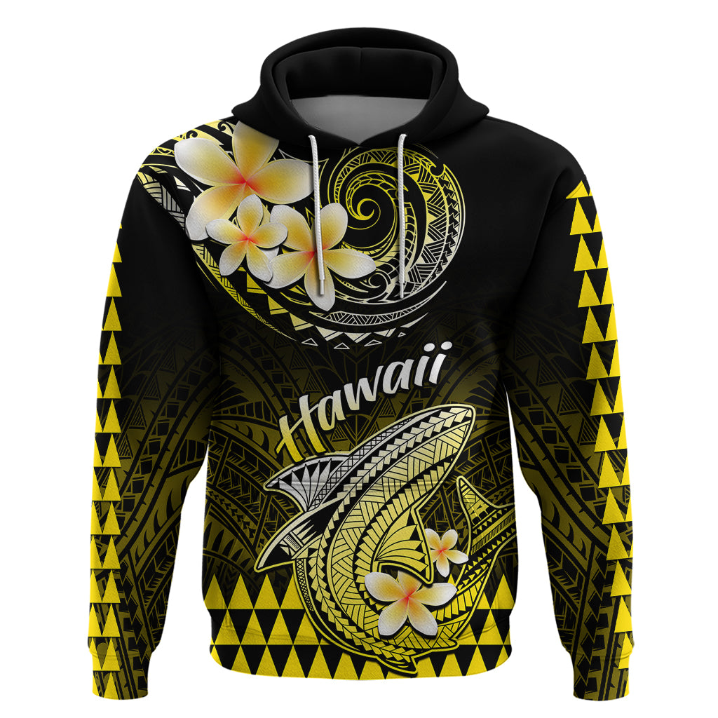 Hawaii Hoodie Polynesian Shark with Kakau Yellow Version LT01 Pullover Hoodie Yellow - Polynesian Pride