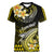 Hawaii Women V Neck T Shirt Polynesian Shark with Kakau Yellow Version LT01 Female Yellow - Polynesian Pride