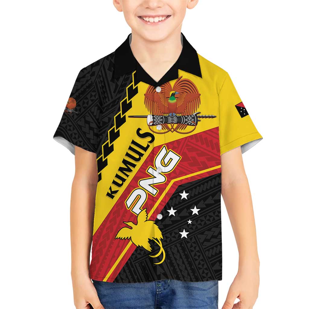 Custom PNG Family Matching Long Sleeve Bodycon Dress and Hawaiian Shirt The Kumuls Are On A Roll LT01 Son's Shirt Black - Polynesian Pride