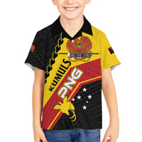 Custom PNG Family Matching Long Sleeve Bodycon Dress and Hawaiian Shirt The Kumuls Are On A Roll LT01 Son's Shirt Black - Polynesian Pride