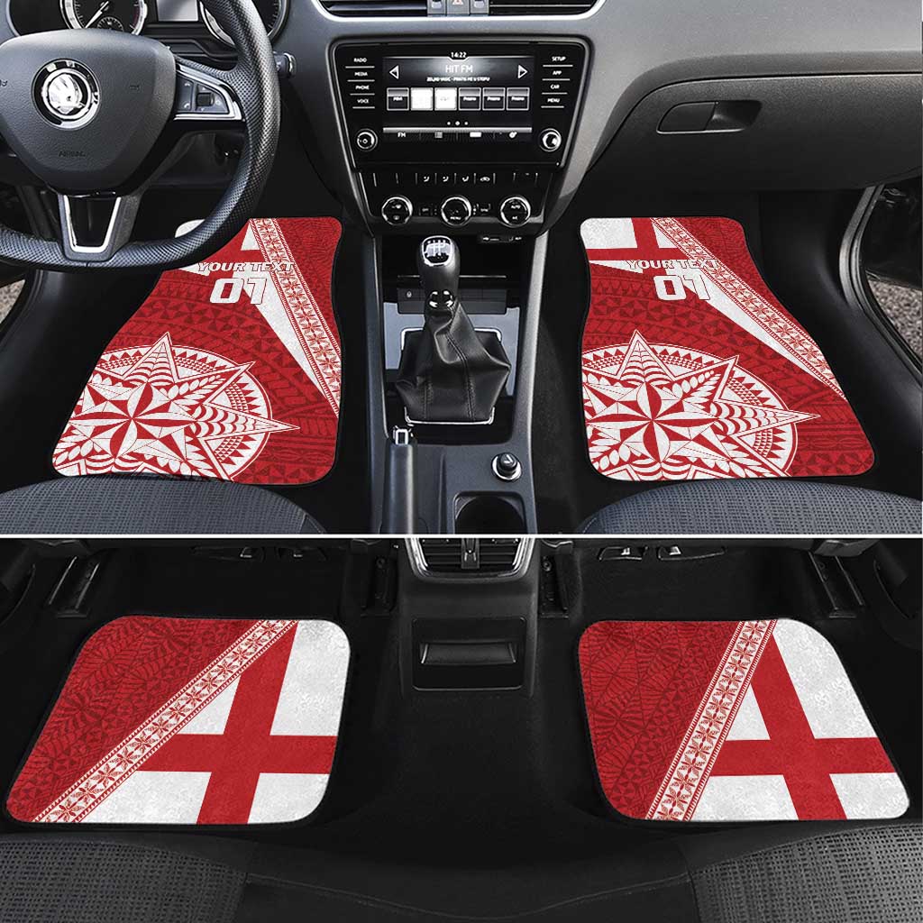 Tonga Rugby Mate Maa Car Mats Ngatu Pattern