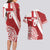 Custom Tonga Rugby Mate Maa Couples Matching Long Sleeve Bodycon Dress and Hawaiian Shirt Ngatu Pattern