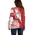 Custom Tonga Rugby Mate Maa Off Shoulder Sweater Ngatu Pattern