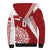 Custom Tonga Rugby Mate Maa Sherpa Hoodie Ngatu Pattern