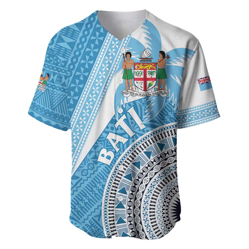 Custom Fiji Rugby Bati Baseball Jersey Tapa Pattern