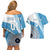 Custom Fiji Rugby Bati Couples Matching Off Shoulder Short Dress and Hawaiian Shirt Tapa Pattern