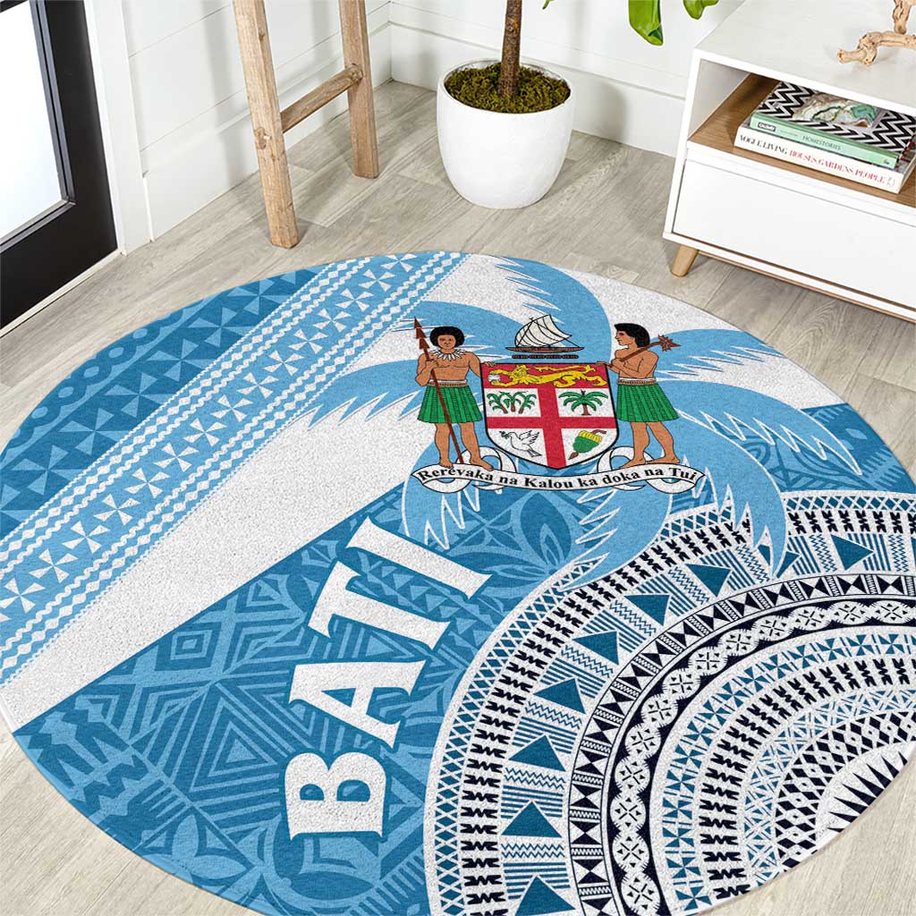 Fiji Rugby Bati Round Carpet Tapa Pattern