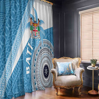 Fiji Rugby Bati Window Curtain Tapa Pattern