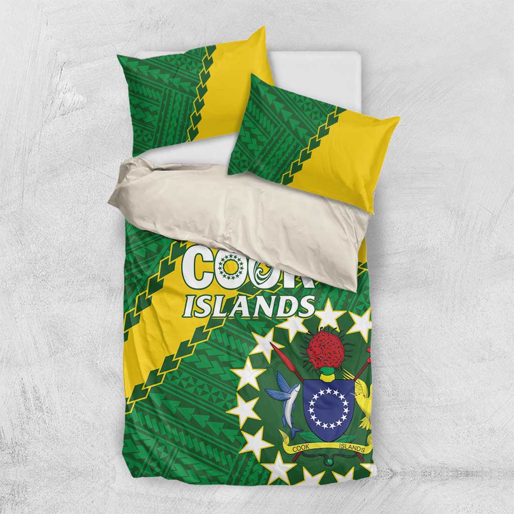 Cook Islands Rugby Kukis Bedding Set Circle Stars