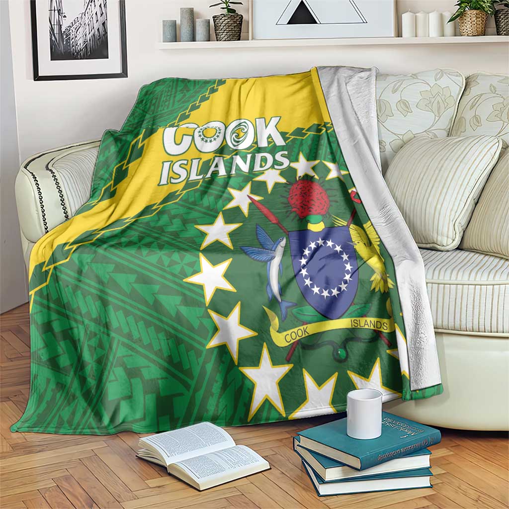 Cook Islands Rugby Kukis Blanket Circle Stars