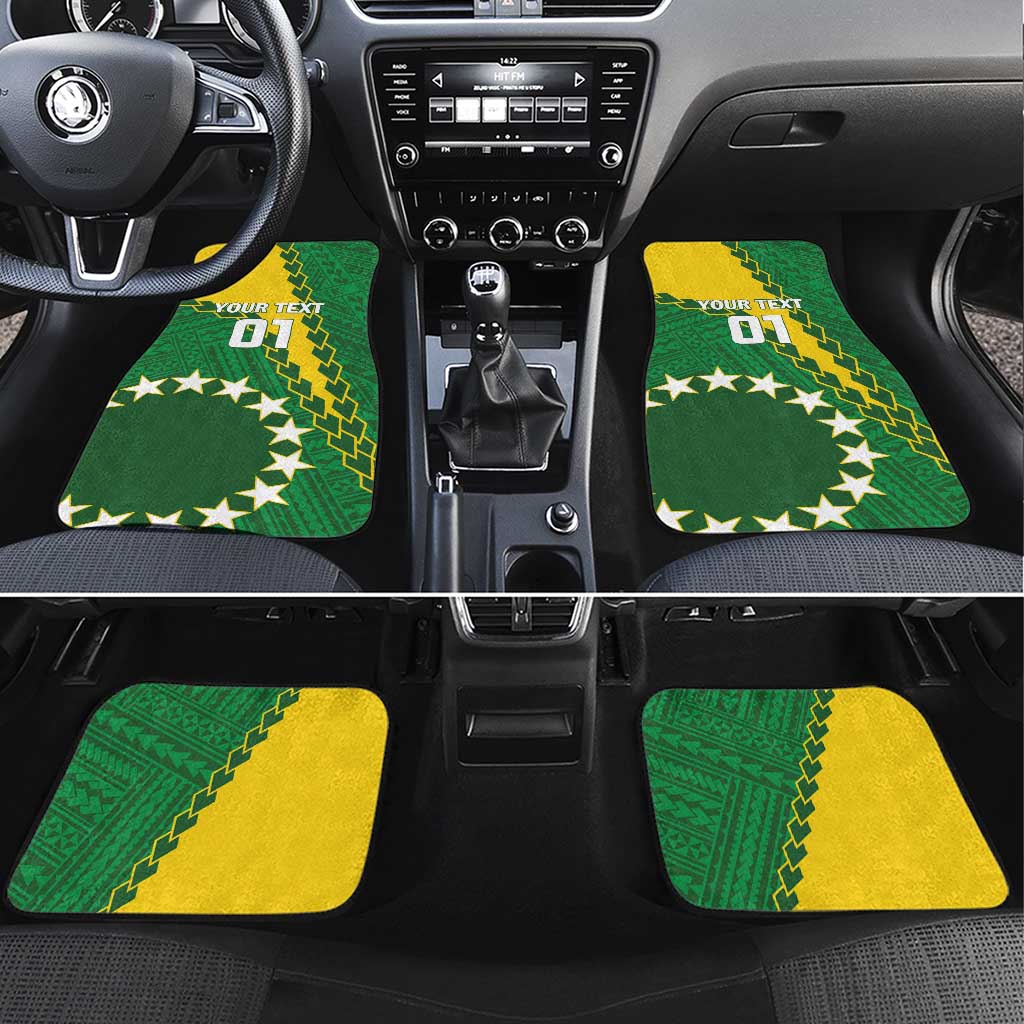 Cook Islands Rugby Kukis Car Mats Circle Stars