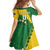 Custom Cook Islands Rugby Kukis Family Matching Off Shoulder Short Dress and Hawaiian Shirt Circle Stars