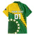 Custom Cook Islands Rugby Kukis Family Matching Puletasi and Hawaiian Shirt Circle Stars