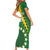 Custom Cook Islands Rugby Kukis Family Matching Short Sleeve Bodycon Dress and Hawaiian Shirt Circle Stars