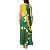 Custom Cook Islands Rugby Kukis Tank Maxi Dress Circle Stars