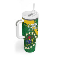 Cook Islands Rugby Kukis Tumbler With Handle Circle Stars