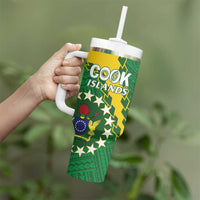 Cook Islands Rugby Kukis Tumbler With Handle Circle Stars
