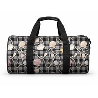 Hawaiian Ocean Seashells Duffle Bag Black Palaka Pattern LT01 One size Black - Polynesian Pride
