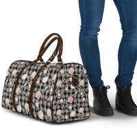 Hawaiian Ocean Seashells Travel Bag Black Palaka Pattern