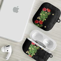Hawaiian Hibiscus Plumeria AirPods Case Tropical Leaves