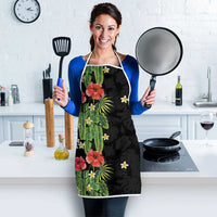 Hawaiian Hibiscus Plumeria Apron Tropical Leaves