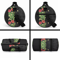 Hawaiian Hibiscus Plumeria Duffle Bag Tropical Leaves LT01 - Polynesian Pride