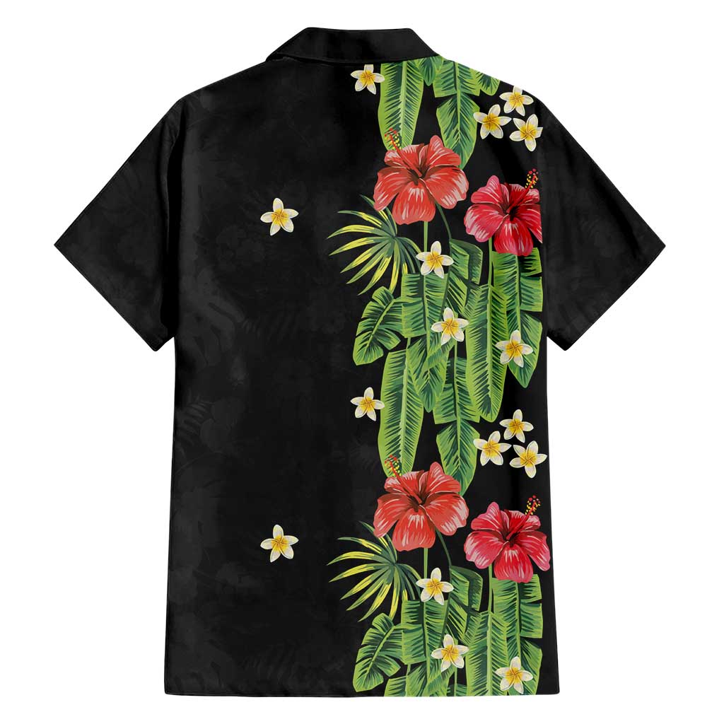 Hawaiian Hibiscus Plumeria Family Matching Mermaid Dress and Hawaiian Shirt Tropical Leaves LT01 - Polynesian Pride