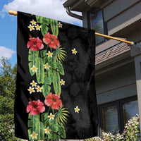 Hawaiian Hibiscus Plumeria Garden Flag Tropical Leaves