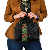 Hawaiian Hibiscus Plumeria Shoulder Handbag Tropical Leaves