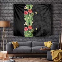 Hawaiian Hibiscus Plumeria Tapestry Tropical Leaves