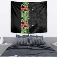 Hawaiian Hibiscus Plumeria Tapestry Tropical Leaves