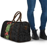Hawaiian Hibiscus Plumeria Travel Bag Tropical Leaves