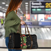 Hawaiian Hibiscus Plumeria Travel Bag Tropical Leaves