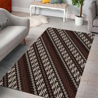Yogyakarta Parang Batik Motifs Area Rug Indonesian Traditional Pattern