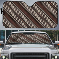 Yogyakarta Parang Batik Motifs Auto Sun Shade Indonesian Traditional Pattern