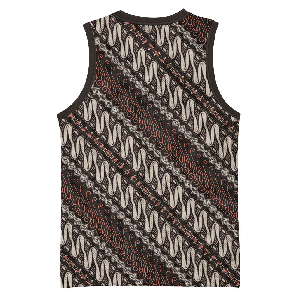 Yogyakarta Parang Batik Motifs Basketball Jersey Indonesian Traditional Pattern