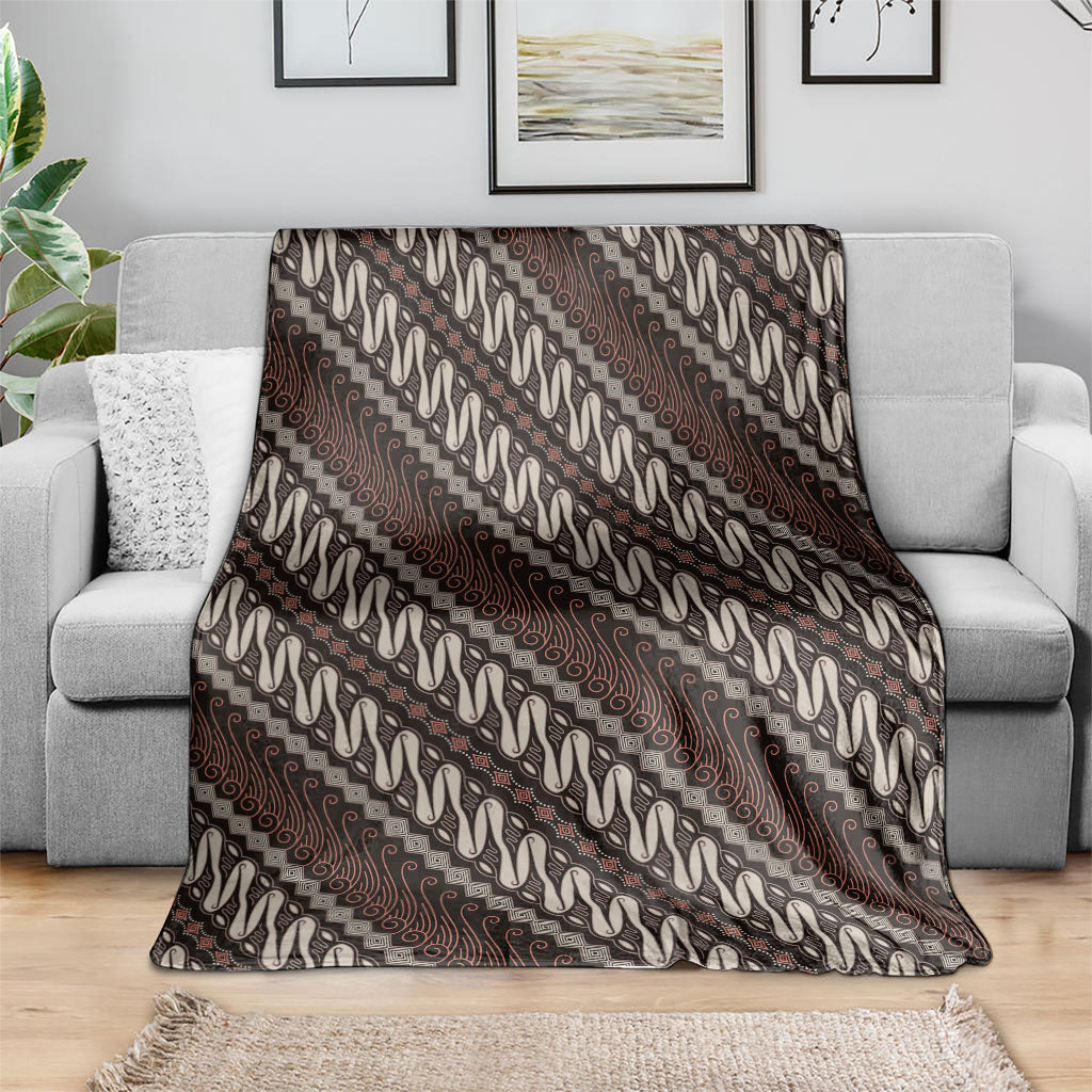 Yogyakarta Parang Batik Motifs Blanket Indonesian Traditional Pattern