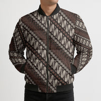 Yogyakarta Parang Batik Motifs Bomber Puffer Jacket Indonesian Traditional Pattern