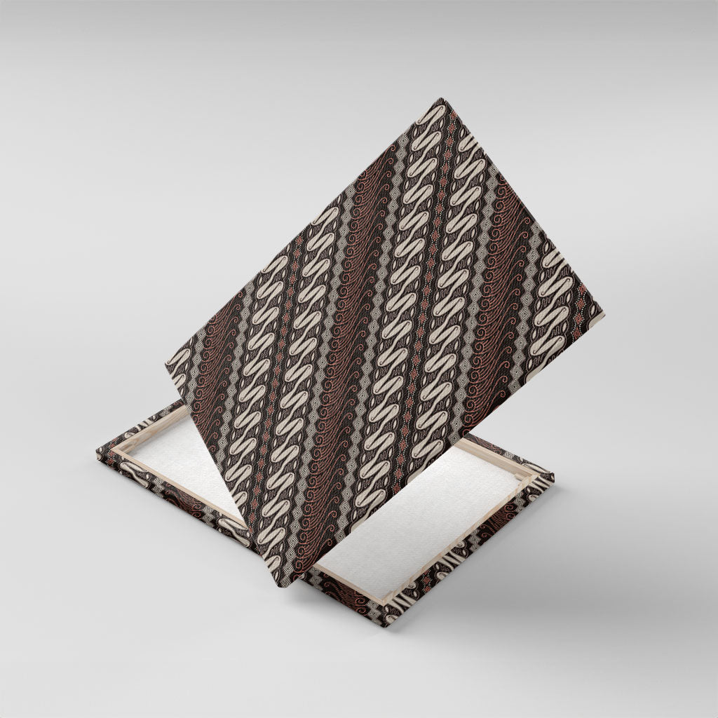 Yogyakarta Parang Batik Motifs Canvas Wall Art Indonesian Traditional Pattern