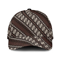 Yogyakarta Parang Batik Motifs Classic Cap Indonesian Traditional Pattern LT01 Universal Fit Brown - Polynesian Pride