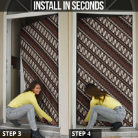 Yogyakarta Parang Batik Motifs Door Cover Indonesian Traditional Pattern